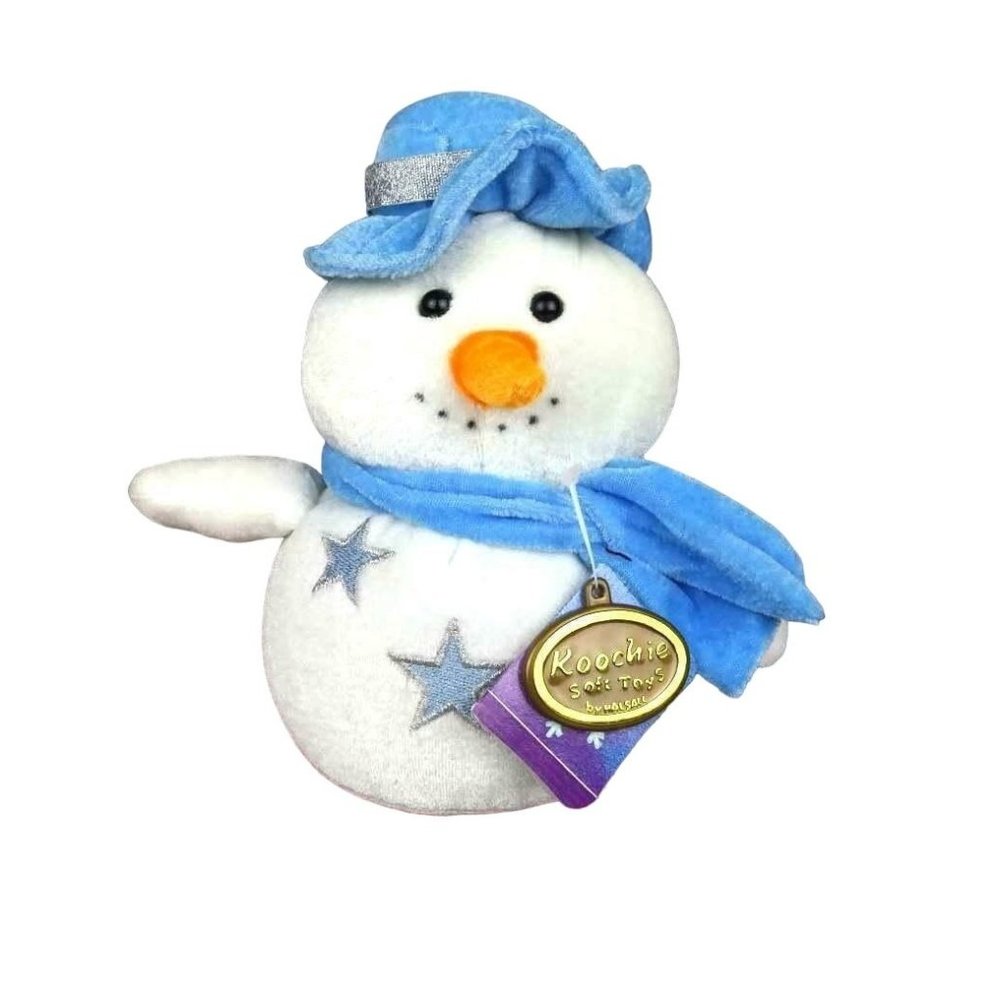 Snowman Plush Lot Of 2 Russ Berrie Christmas Judy Lynn Koochie Halsall New UK - Picture 2 of 11
